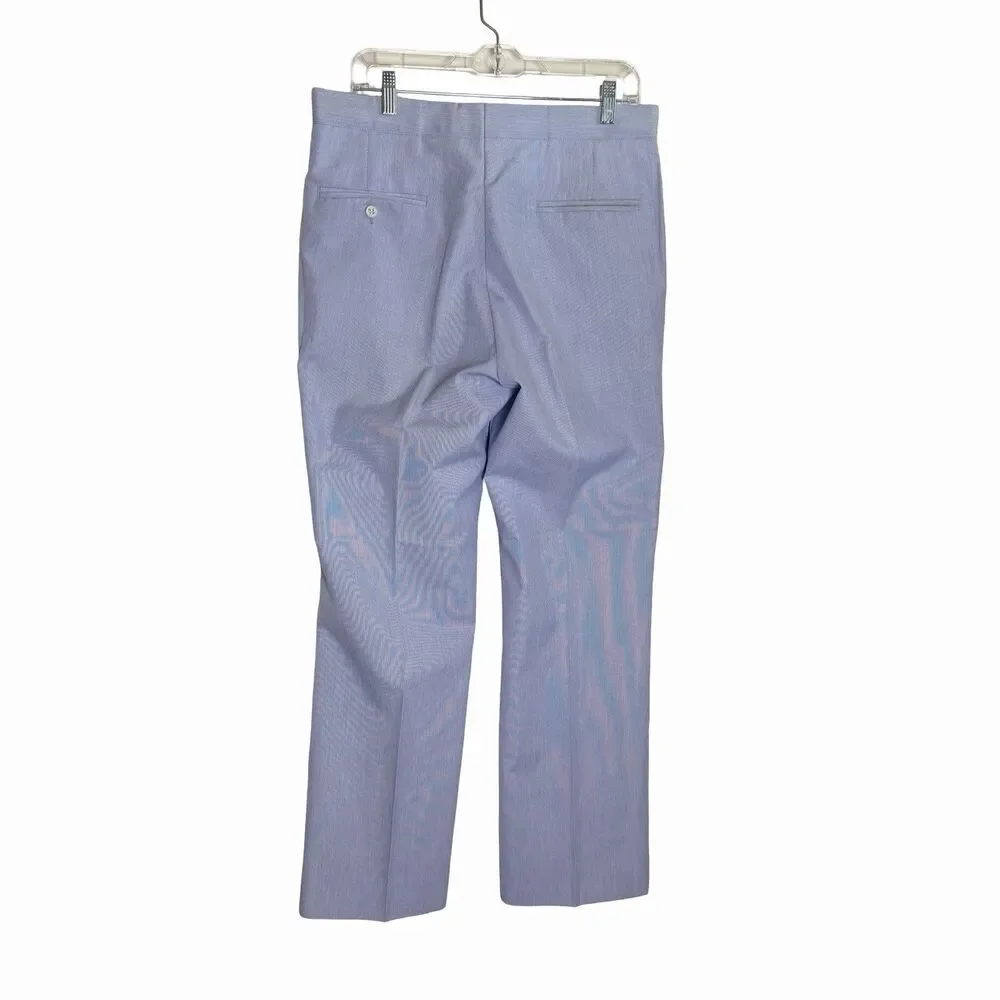 Vintage Sansabelt Golf Men’s Blue Seersucker Dress Pants 34
